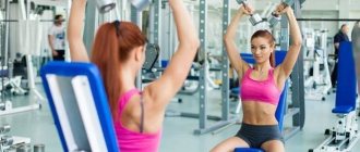 Girl working out in the gym