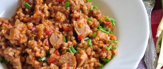 Buckwheat porridge with meat
