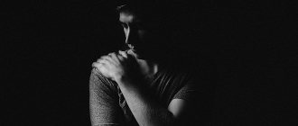 Sad guy. Black and white photography
