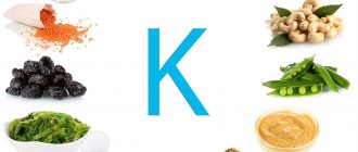 Potassium in foods