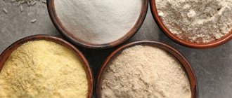Калорийность муки разных видов на 100 г: пшеничной, рисовой, ржаной и других