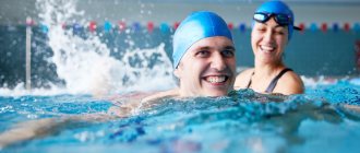 People exercising in the pool