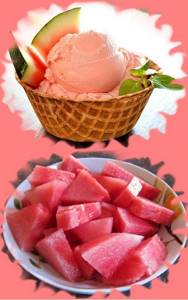 низкокалорийное арбузное мороженое, ягодное мороженое