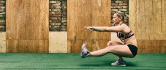 Pistol exercise for pumping up the quadriceps