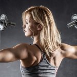 Dumbbell press for girls lying on a bench at an angle of 30, 45 degrees, reverse slope, negative, positive, down